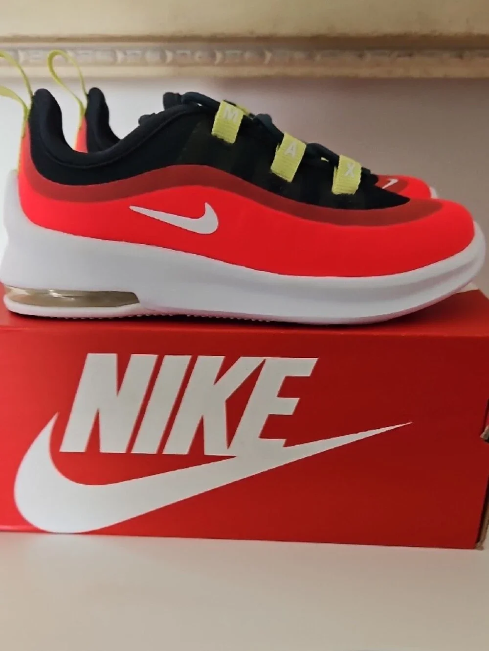 Nike Kids Air Max Axis Sneakers - Black, Red, Yellow